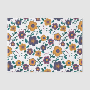 Papier Mousseline Art populaire des années 70 Ditzy Retro Daisy dans
