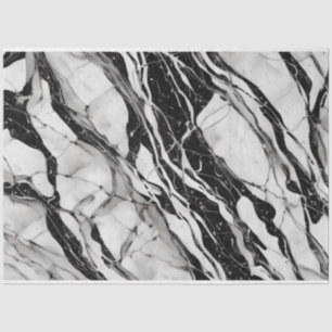 Papier Mousseline Artiste Noir Blanc Grand Marbre Abstrait 1a