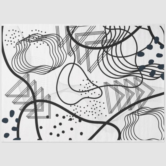 Papier Mousseline Artiste Noir Blanc Grande texture circulaire Abstr (Recto)