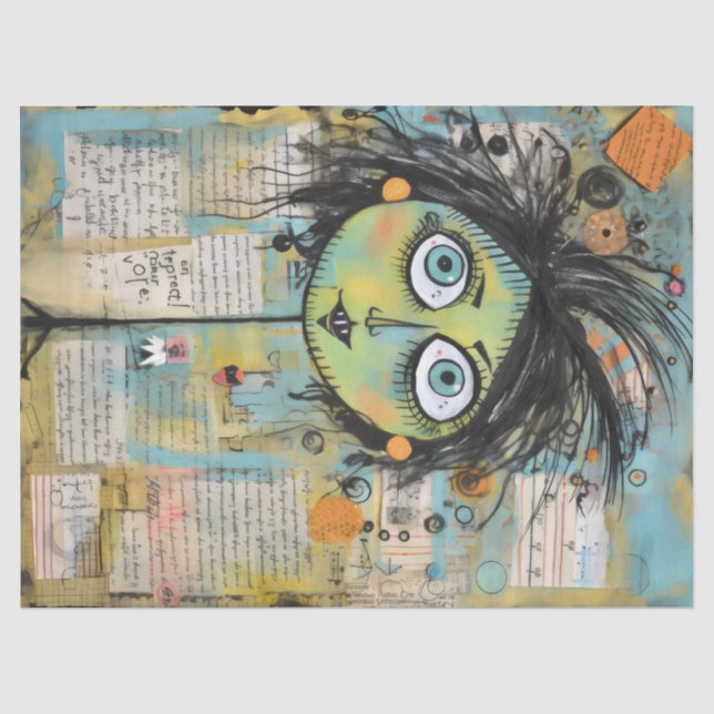 Papier Mousseline ArtLady 15 Charme et angoissé (Recto)