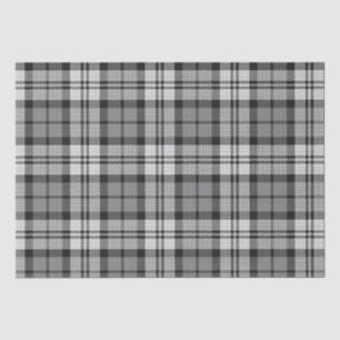 Papier Mousseline Ash Grey Blackwatch Campbell Tartan Plaid