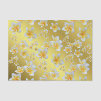 Papier Mousseline asiatique, jaune, blanc, fleur, brillant, or, flor