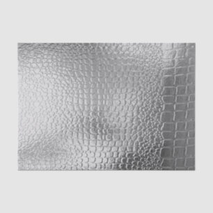 Papier Mousseline Aspect métallique argent Snakeskin Metallic