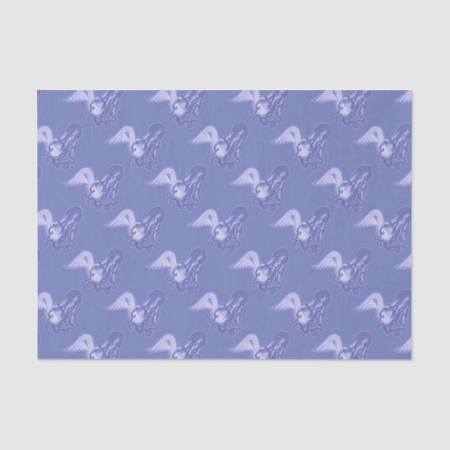 Papier Mousseline Assis Mermaid bleu (Recto)