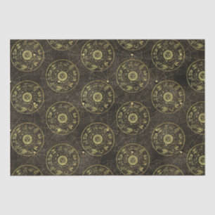 Papier Mousseline Astrologie vintage Zodiac et Cobweb Magie