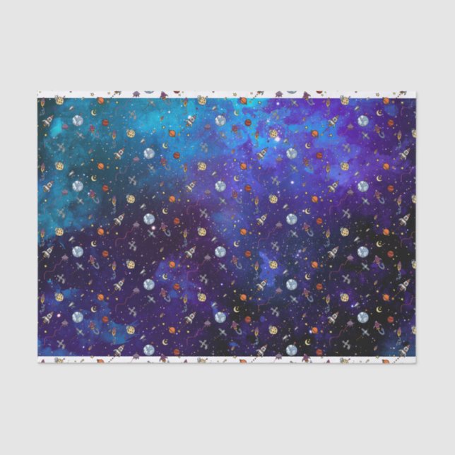 Papier Mousseline Astronaut & Lune (Recto)