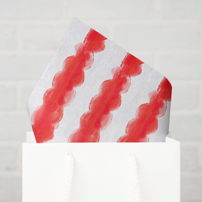 Papier Mousseline audacieuse moderne rétro rouge fête de noël (Sac cadeau)