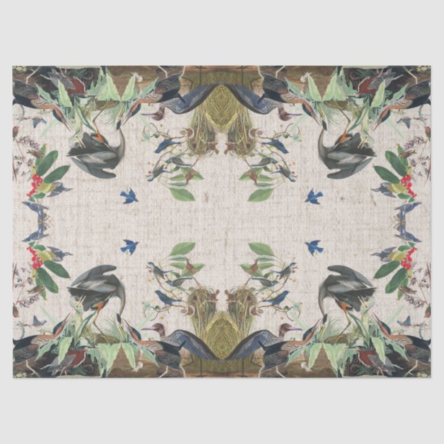 Papier Mousseline Audubon Heron Birds Collections Wildlife Tissue Pa (Recto)