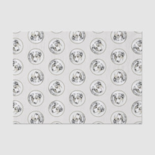 Papier Mousseline Australian Shepherd Peinture Blue Merle Dog Art