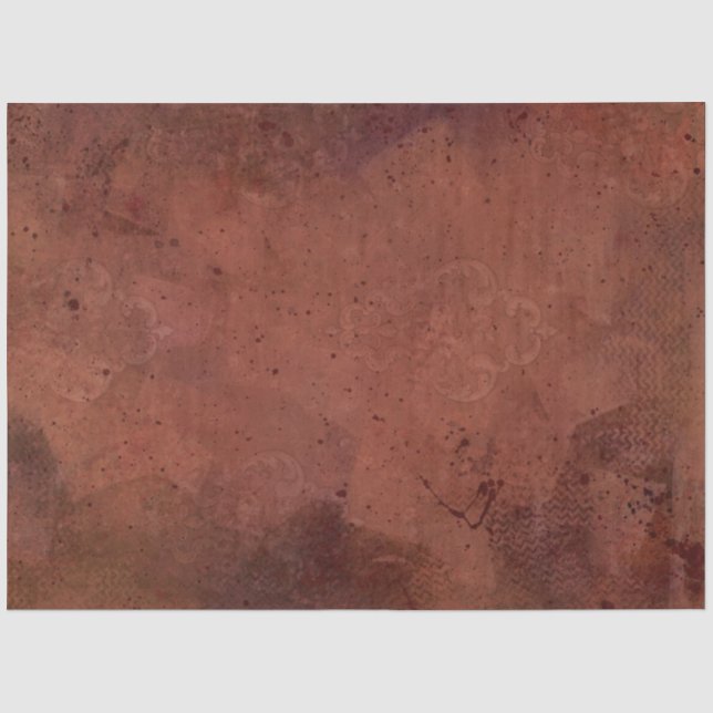Papier Mousseline Automne Automne Moderne Peint Terracotta Rouge Bou (Recto)