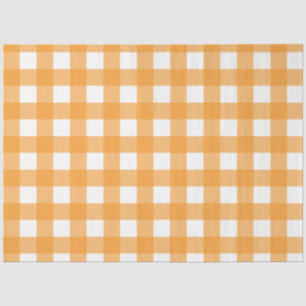 Papier Mousseline Automne Automne Orange Plaid Motif