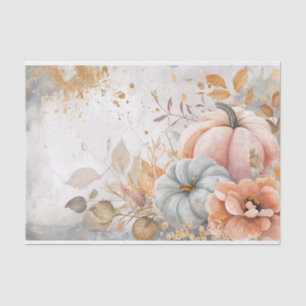 Papier Mousseline Automne Citrouille Automne Feuilles Rustique Décou