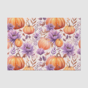 Papier Mousseline Automne Citrouille Automne Feuilles Rustique Décou