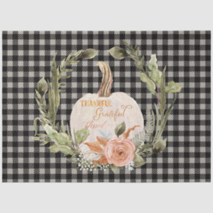 Papier Mousseline Automne Citrouille d'automne Merci Grateful Blesse