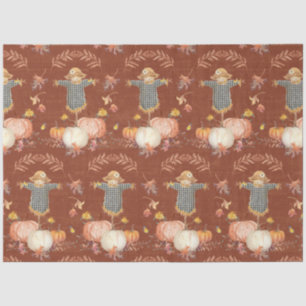 Papier Mousseline Automne Citrouille Harvest Automne Floral Leaf Dec