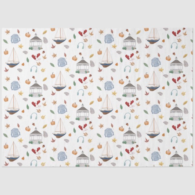 Papier Mousseline Automne Connecticut en Nouvelle-Angleterre (Recto)