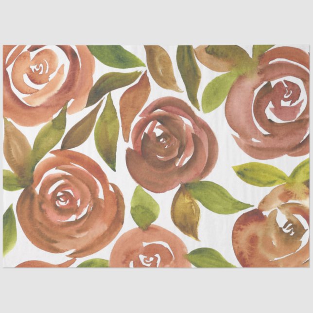 Papier Mousseline Automne Floral Series Design 5 (Recto)