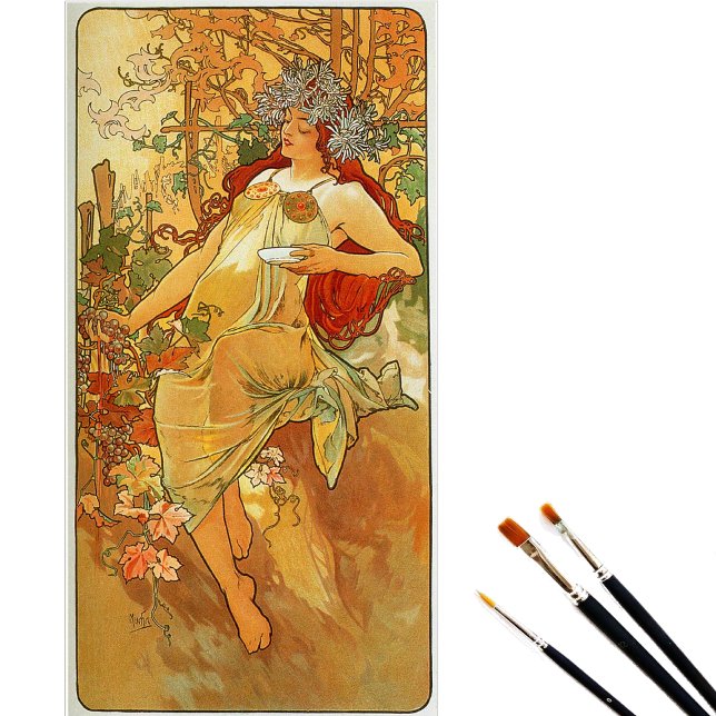 Papier Mousseline Automne par Alphonse Mucha Tissue Paper (Créateur téléchargé)