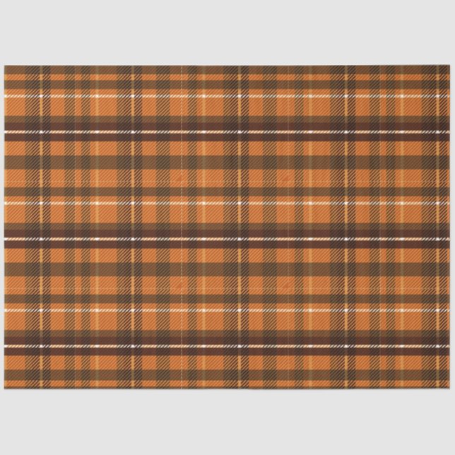 Papier Mousseline Automne Plaid Series Design 16 (Recto)