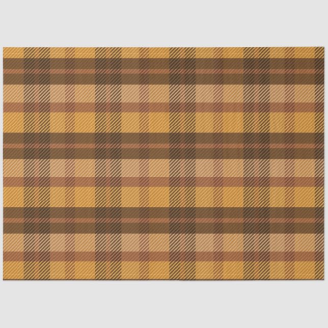 Papier Mousseline Automne Plaid Series Design 17 (Recto)