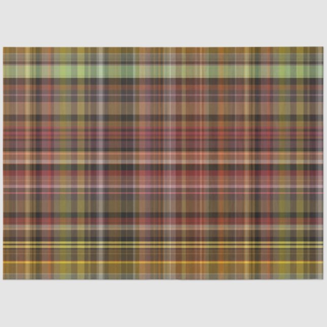 Papier Mousseline Automne Plaid Series Design 20 (Recto)