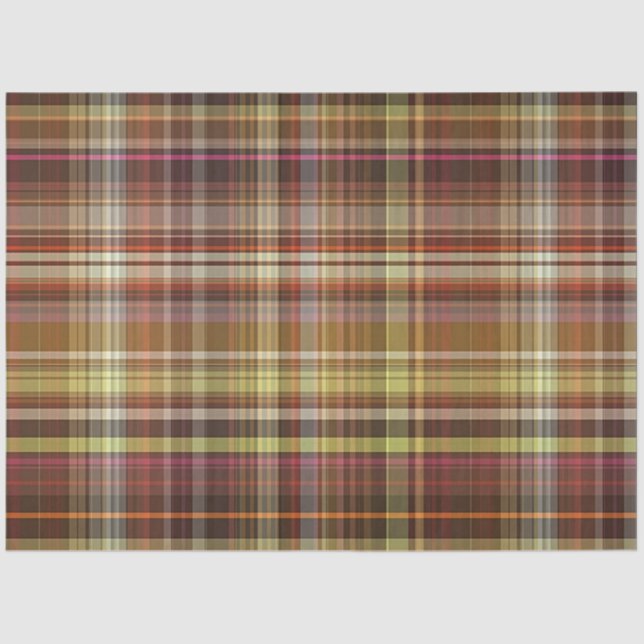 Papier Mousseline Automne Plaid Series Design 24 (Recto)