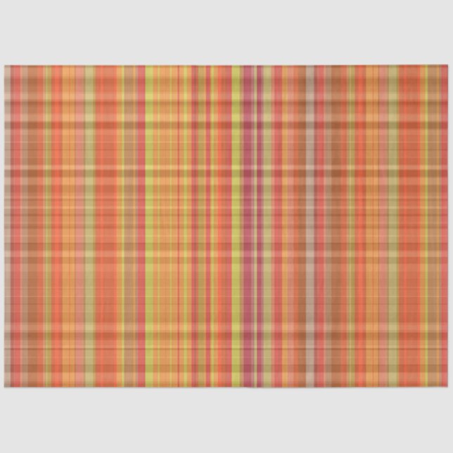 Papier Mousseline Automne Plaid Series Design 26 (Recto)