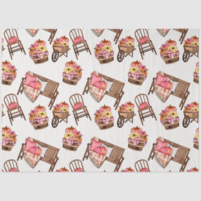 Papier Mousseline Automne Thanksgiving Series Design 22 (Recto)