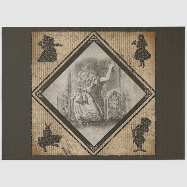 Papier Mousseline Autre Alice au pays des merveilles Conception 1 (Recto)