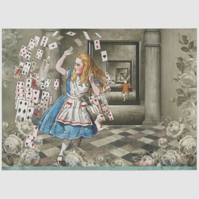 Papier Mousseline Autre Alice au pays des merveilles Conception de s (Recto)