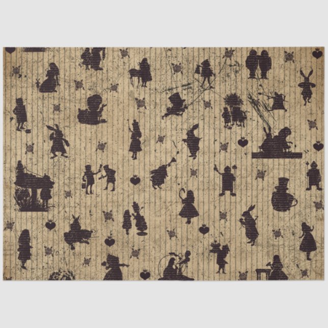 Papier Mousseline Autre Alice au pays des merveilles Conception de s (Recto)