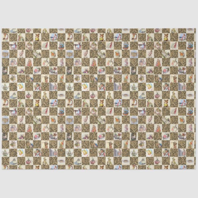 Papier Mousseline Autre Alice au pays des merveilles Conception de s (Recto)