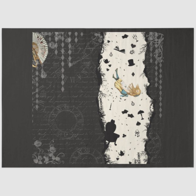 Papier Mousseline Autre Alice au pays des merveilles Conception de s (Recto)