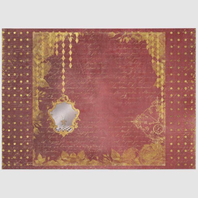 Papier Mousseline Autre Alice au pays des merveilles Conception de s (Recto)