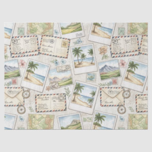 Papier Mousseline Aventure de courrier aérien vintage (1)