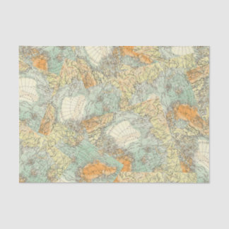 Papier Mousseline Aventure Vieux Carte Vintage Découpage