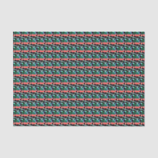 Papier Mousseline Avion modèle coloré (Recto)