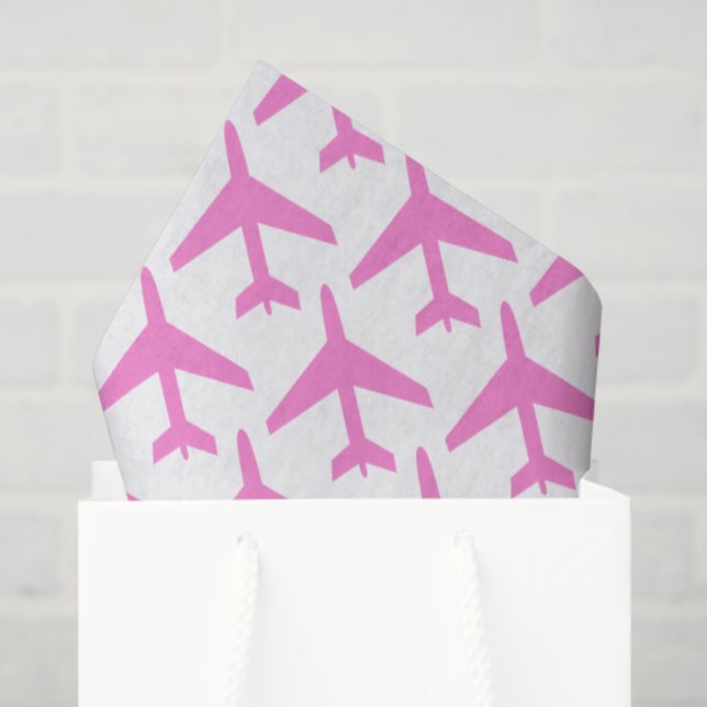 Papier Mousseline Avions Pink Travel Pilote de l'équipage de conduit (Sac cadeau)