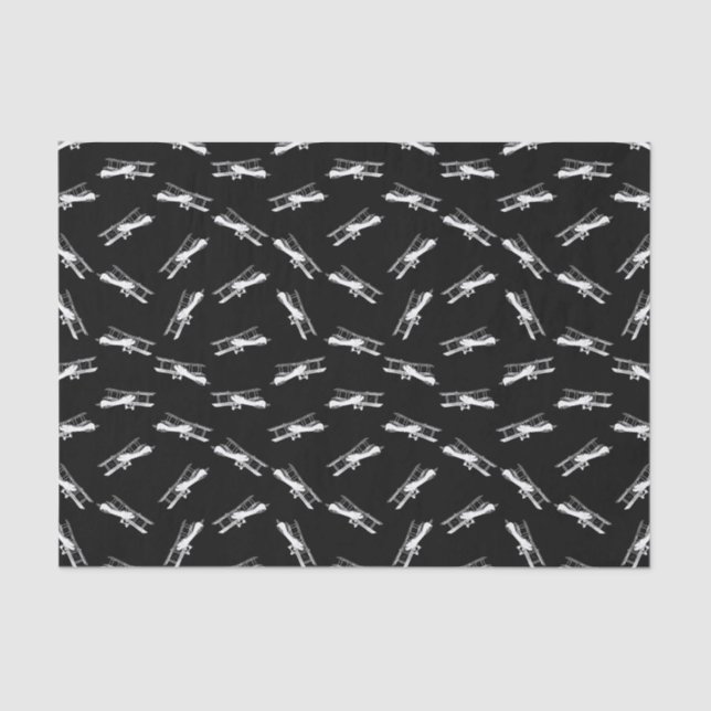 Papier Mousseline Avions vintages d'avions de vol d'art d'avion (Recto)