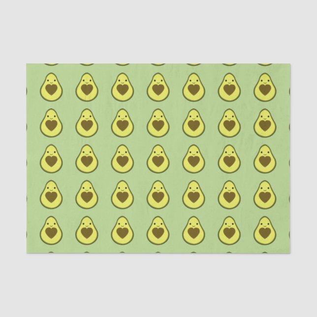 Papier Mousseline Avocat mignon d'amour d'avocat avec un puits de (Recto)