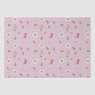 Papier Mousseline Avril Mois de naissance Fleurs marguerite Pois dou
