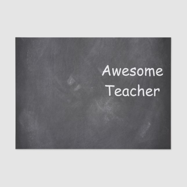 Papier Mousseline Awesome enseignant Chalkboard Design Idée cadeau (Recto)