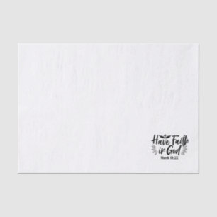 Papier Mousseline Ayez foi en Dieu Mark 11:22 Citation Inspirationne