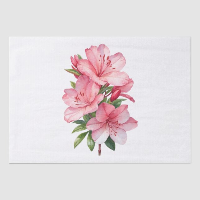 Papier Mousseline Azalea peinture aquarelle (Recto)