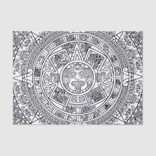 Papier Mousseline AZTEC OU MEXICA mexicaine (Recto)