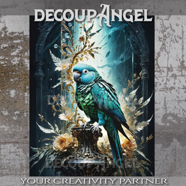 Papier Mousseline Azure Splendor - Découpage - (Créateur téléchargé)