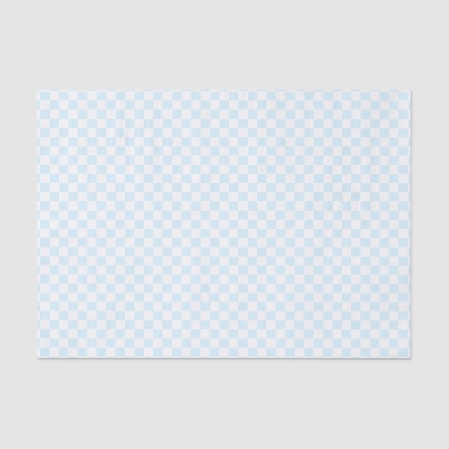 Papier Mousseline Baby Blue Modern Check Carrés Motif Enveloppe cade (Recto)