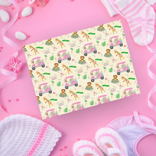 Papier Mousseline Baby Jungle Animaux Baby shower de golf (Créateur téléchargé)
