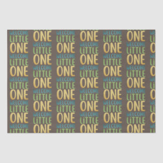 Papier Mousseline Baby shower Boho "Welcome Little One"