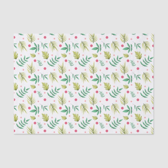 Papier Mousseline Baby shower Feuille tropical (Recto)